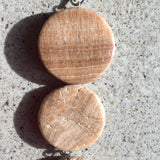 Laminated Wood Jasper and Mookite Beige Necklace - She-Rock Canada