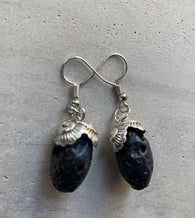 Basalt Lava Rock Dangle Earrings