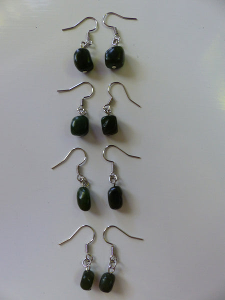 Nephrite Jade Chunk Earrings-Small - She-Rock Canada