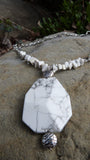 Howlite and Double Chain Necklace - She-Rock Canada