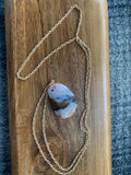 Pink and Brown Peru Stone nugget Necklace