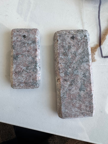 Custom Granite Necklace & Silver Plated Chain.