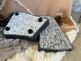 Black Granite Coaster Platforms on rubber feet