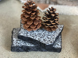 Black Granite Coaster Platforms on rubber feet