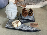 Black Granite Coaster Platforms on rubber feet