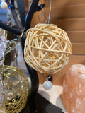 Ratten Wicker Globe Rock Ornaments