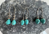 Magnesite Blue Pear V Dangle Earring