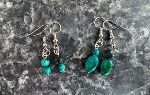 Chrysocolla Dangle Simple Earring