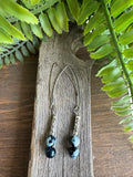 Imperial Blue Jasper Double Bead V Earring