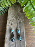 Imperial Blue Jasper Double Bead V Earring