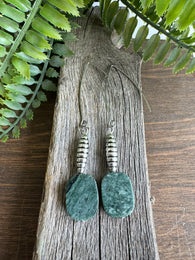 Greenstone Dangle V Earring