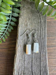 Mother of Pearl Shell Rectangle Dangle Simple Earring