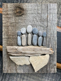 Pebble Family Art on Barn Wood 6*8_Wall Hanging_Various Themes