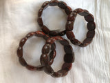 Jumbo 2.0cm Oval Flat Stretchy Poppy Jasper Bracelets