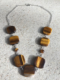 Tiger Eye Scoup Necklace - She-Rock Canada