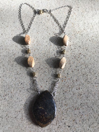 Bronzite and Wood Jasper Necklace - She-Rock Canada