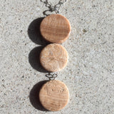 Laminated Wood Jasper and Mookite Beige Necklace - She-Rock Canada