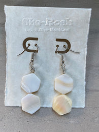 15$ Dangle Mother of Pearl Shell Earrings
