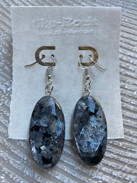 15$ Oval Labradorite Dangle Earrings 3cm