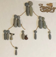 Custom "FAMILY TREE"-Pebble Art: Larger Format 50cm*50cm - She-Rock Canada