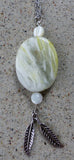 Chalky Greenstone and Shell Necklace - She-Rock Canada