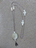 Chalky Greenstone and Shell Necklace - She-Rock Canada