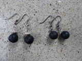 Black Basalt (lava) earrings - She-Rock Canada