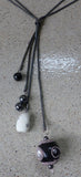 Gun Metal Tiger Eye and Quartz Tie Necklace - She-Rock Canada