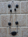 Black Basalt Lava stone Necklace - She-Rock Canada