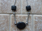 Black Basalt Lava stone Necklace - She-Rock Canada