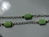 Apple Green Chrysoprase and Cross Necklace - She-Rock Canada