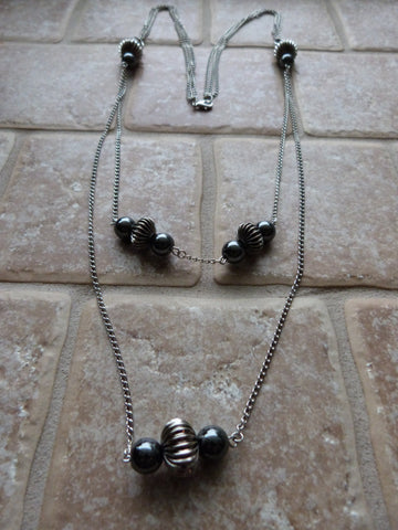 Hematite Double Layer Necklace - She-Rock Canada