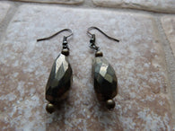 Faceted Pyrite Earrings - She-Rock Canada