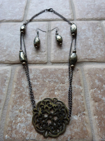 Antique Pyrite Necklace - She-Rock Canada