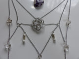 Bridal-Back Webbed Necklace with Nestled Broach - She-Rock Canada