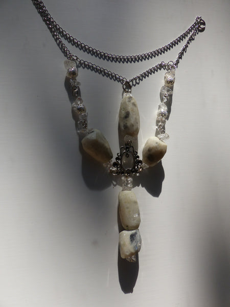 Stone Bridal Hair Accessories-Dalmation Quartz - She-Rock Canada