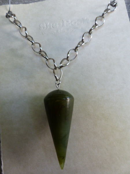 Nephrite Jade Spear Necklace - She-Rock Canada