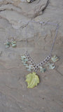 Green Leaf Serpentine and Prenite Necklace - She-Rock Canada