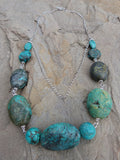 Chunky Blue Turquoise Double Necklace - She-Rock Canada