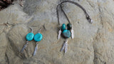 Blue Turquoise and Feather Necklace - She-Rock Canada