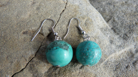 Turquoise Ball Earrings - She-Rock Canada