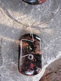 Large Granite Wire and Loop Necklace - She-Rock Canada