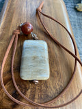 Wood Jasper and Teak Necklace