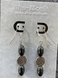 Hematite Dpuble Dangle Earrings