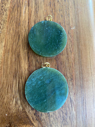 Nephritic Jade Disc Round Pendant