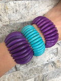 Stretchy bladed and Square Stone Bracelets - She-Rock Canada