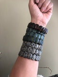 Stretchy bladed and Square Stone Bracelets - She-Rock Canada